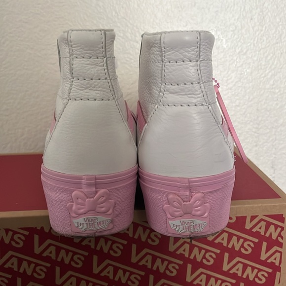 Size 8.5  VANS Barbie x Sk8- Tapered Stackform High White Pink - Picture 4 of 12